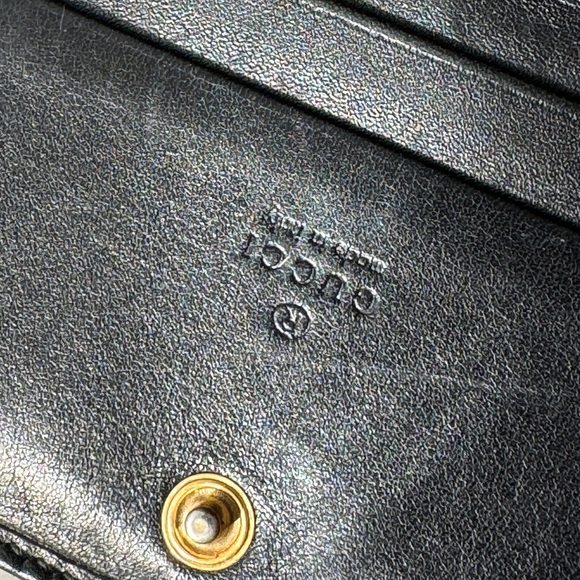 GUCCI GG MARMONT CARD CASE WALLET BLACK LEATHER - Picture 7 of 13